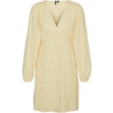 Dame - Gule Kjoler Vero Moda Amanda Short Dress - Yellow/Mellow Yellow