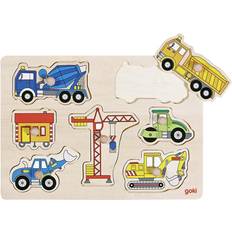 Steckpuzzles Goki Building Site Vehicles Lift Out Puzzle 7 Pieces