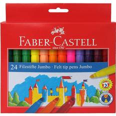Vannbasert Tusjpenner Faber-Castell Felt Tip Pen Jumbo Cardboard Wallet 24-pack