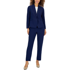 Le Suit Women's Crepe One Button Pantsuit - Indigo