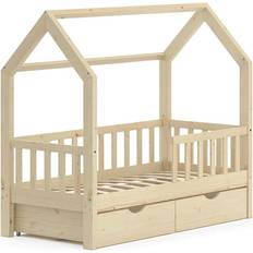 Ablagemöglichkeiten Kinderbetten VitaliSpa Wiki Hausbett mit 2 Schubladen 76.5x148cm