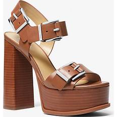 Michael Kors Sandaletter Michael Kors MK Colby Leather Platform Sandal Brown