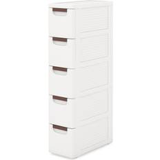 Storage Cabinets Costway 3/4/5/6-Drawer Rolling Organizer Unit Narrow Storage Cabinet