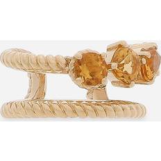 Dolce & Gabbana Single Earring Earcuff In Yellow Gold 18k With Citrines Woman Earrings Gold Gold