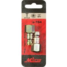 Plumbing Milton 1/4" fnpt t-style plugs, skin 2-pack