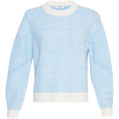 Dame - Strikkegensere Moss Copenhagen Eliza Nenaya Pullover Stp - Azurine/Ice