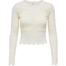 Only Cindy L/S Lace Top - Cloud Dancer