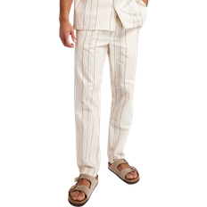 Les Deux Herre Bukser Les Deux Porter Embroidery Pants - Ivory