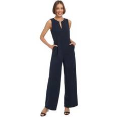 Tommy Hilfiger Women Jumpsuits & Overalls Tommy Hilfiger Women's Keyhole Wide Leg Jumpsuit Sky Captain