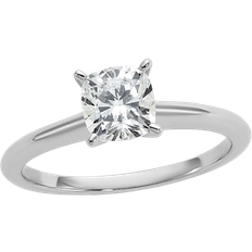 Harmony Cushion Cut Lab Grown Engagement Ring - White Gold/Diamond