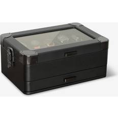 Watch Winders Case Elegance Military Modular Box, Black