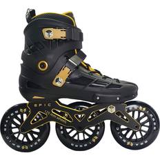 Inlines & Roller Skates Epic Skates 125mm Engage 3-Wheel Inline Speed Skates, Black/Gold, Adult