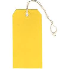 Gift Tags Jam Paper Gift Tags with String Medium 4 3/4 x 2 3/8 Yellow 10/Pack