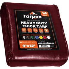 Storage Tents Tarpco Safety 9 ft. 12 ft. Maroon 14 mil