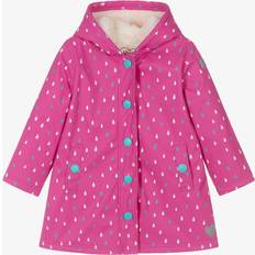 Rain Jackets Hatley Girls Pink Raindrop Raincoat 10 year