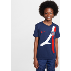 Soccer Uniform Sets Nike Paris Saint-Germain Away Football T-Shirt Blue Cotton