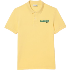 Men - Yellow Polo Shirts Lacoste Men's Washed Effect Pique Polo - Yellow