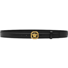 Versace La Medusa Leather Belt - Black/Gold