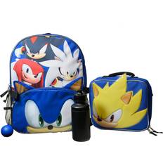 Waterproof School Bags Sonic the Hedgehog 4 Piece Backpack Set - Blue