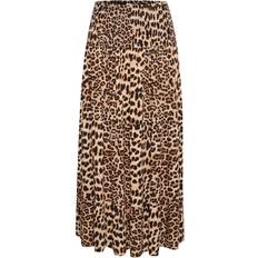 Lange Röcke - XXL Kaffe Kamaxi Skirt - Classic Leopard