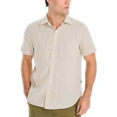 Nautica Big & Tall Linen Short Sleeve shirt - Wheat Flax