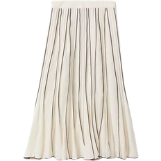 Reiss Tara Contrast Ruffle Midi Skirt - Cream