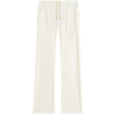 Juicy Couture Classic Velour Del Ray Pocketed Bottoms - Cream