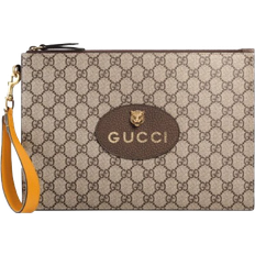 Men Clutches Gucci Neo Vintage Gg Supreme Pouch - Beige/Ebony