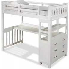 Kid's Room Hillsdale Furniture Twin Highlands Loft Bed with Desk 43.5x82.5"