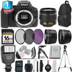 Nikon DSLR Cameras Nikon d5600 dslr camera 18-55mm vr 1yr warranty filters 16gb -saving kit Black More than 20MP