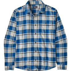 Patagonia Men's Long Sleeved Lightweight Fjord Flannel Shirt - Captain/Endless Blue