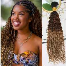 Eayon Hair Bulk Human Hair For Braiding 22 inch T1B/4/27 Ombre 3-pack