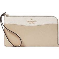 Kate Spade Lucy Colorblock Pebbled Leather Medium L-zip Wristlet - Light Sand Multi