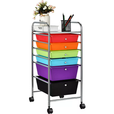 Costway Cart Tools Multicolor Small Table 13.5x17"
