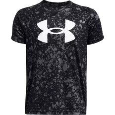 Under Armour Kid's Tech Big Logo Printed Short Sleeve - Black/White (1363278-009)