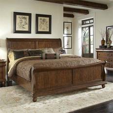 Beds & Mattresses Liberty Furniture Rustic traditions cherry king sleigh bed