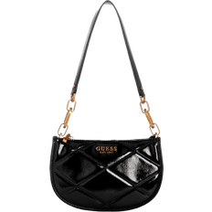 Guess Cilian Quilted Saddle Shoulder Bag - Black