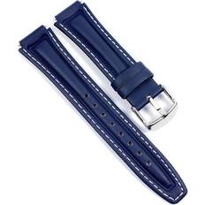 Casio Uhrenarmbänder Casio Ersatzband Leder Band 17mm blau für EFA-113L-1A2V