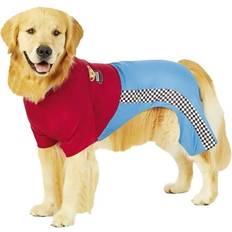 Target Dog halloween race car driver costume Blue