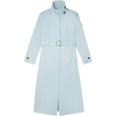 Karen Millen Tailored High Neck Belted Trench Coat - Pale Blue