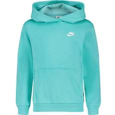 Nike Big Kid's Sportswear Club Fleece Pullover Hoodie - Green Frost/White