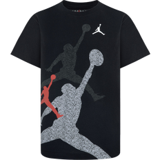 Nike Big Kid's Jordan Gradient Stacked Jumpman T-shirt - Black/Red (95D119-023)