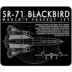 Mouse Pads Future Of Flight SR-71 Blackbird Mach 3 Schematic Mouse Pad 1/4 Thick