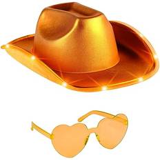 Around the World - Women Hats Sold by: Matreu LLC, Funcredible Orange Cowgirl Hats for Women Western Stylish Cowboy Hats for Women’s Fashion Holographic