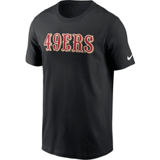 Football T-shirts Nike Men's Black San Francisco 49ers Primetime Wordmark Essential T-Shirt