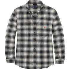 Carhartt Flannel Shirts - M - Men Carhartt Men's Midweight Flannel Button Down Shirt, Medium, Brown