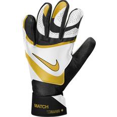 Fingersave Torwarthandschuhe Nike Match Goalkeeper Gloves - Black/White/Mtlc Gold Coin