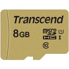 Transcend 500S microSDHC Class 10 UHS-I U1 95/20MB/s 8GB +Adapter