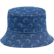 Marine Serre Regenerated Deadstock Bucket Hat - Blue Denim