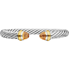 David Yurman Classic Cable Bracelet - Silver/Gold/Citrine